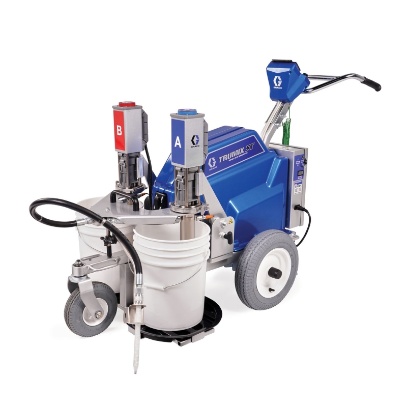 Poză Pompa cu raport variabil pentru mixare si aplicare materiale bicomponente vopsire pardoseli, Graco TruMix XT